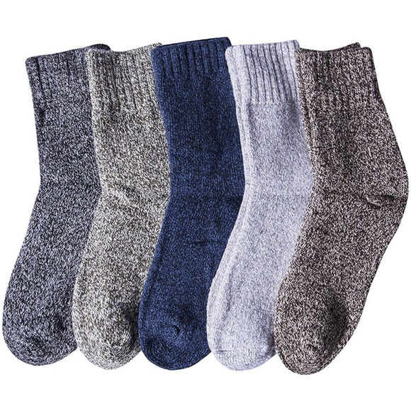 5 Pairs Men's Vintage Socks Cony Hair - Picture 2 of 8